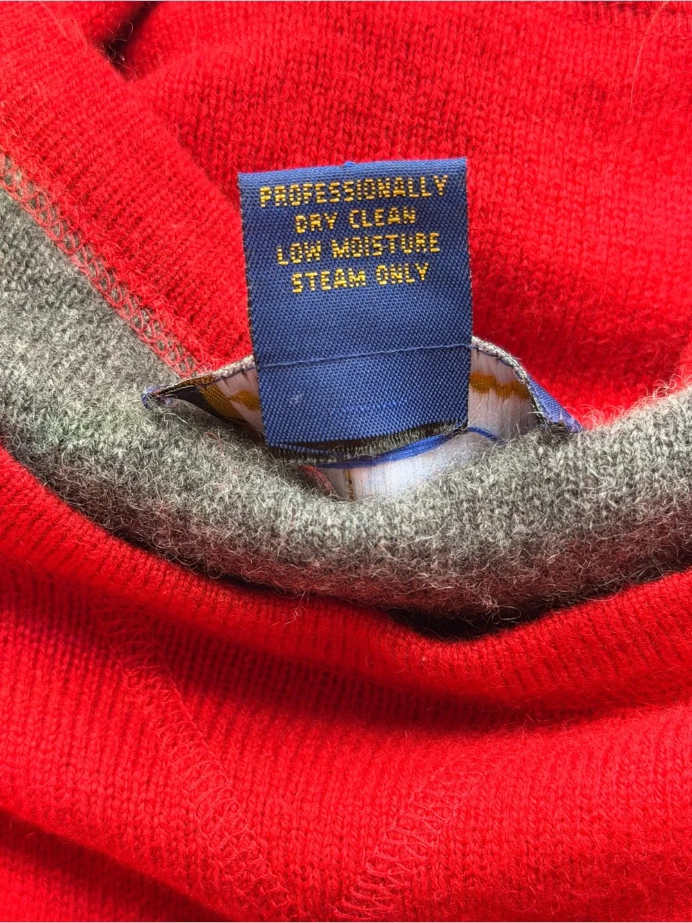 Charter Club Men’s 100% Cashmere Red Crew Neck Sweater L